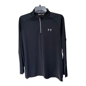 Under Armour Tech Loose Fit Dark Gray 1/2 Zip Long Sleeve Shirt Top Size XL